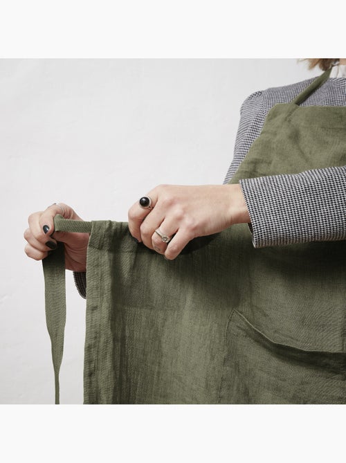 Tablier ajustable – Lin lavé français 160 g/m² – Soline - Kiabi