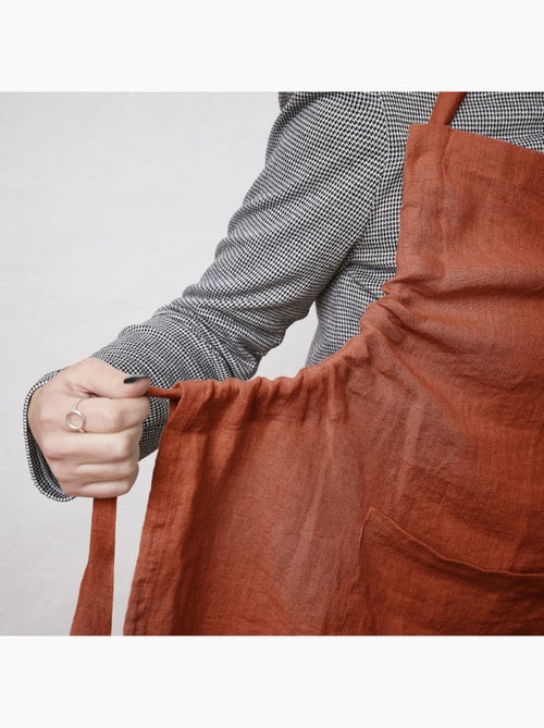 Tablier ajustable – Lin lavé français 160 g/m² – Soline - Kiabi Tablier ajustable – Lin lavé français 160 g/m² – Soline - Kiabi