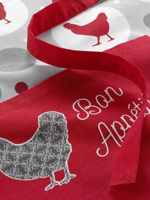 Tablier avec poche 60x84 cm Suzette coton - Kiabi