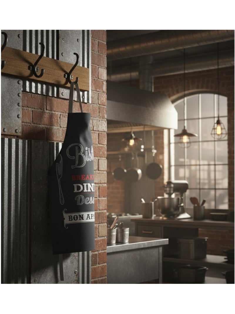 Tablier avec poche Bistrot popotte Gris - Kiabi