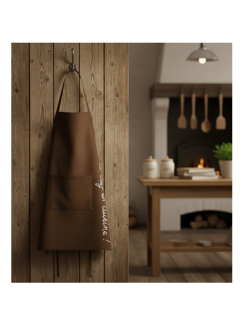 Tablier avec poche Collection brode Cuistot Marron - Kiabi