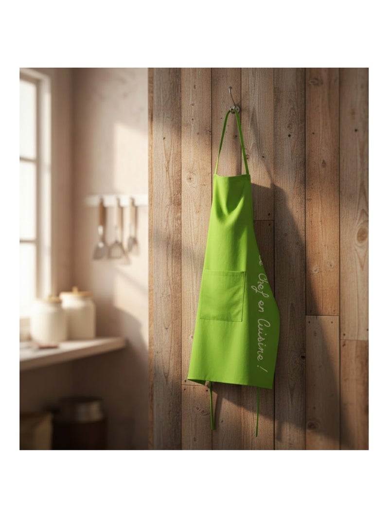 Tablier avec poche Collection brode Cuistot Vert - Kiabi