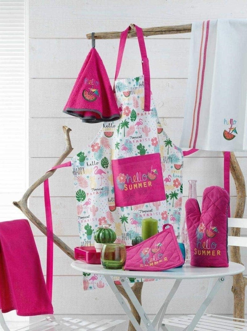Tablier avec poche Hello Ibiza Rose - Kiabi