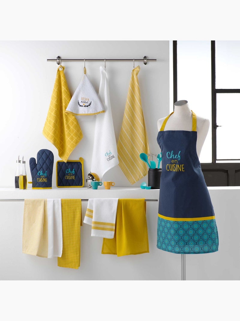 Tablier avec poche Le chef en cuisine Bleu - Kiabi