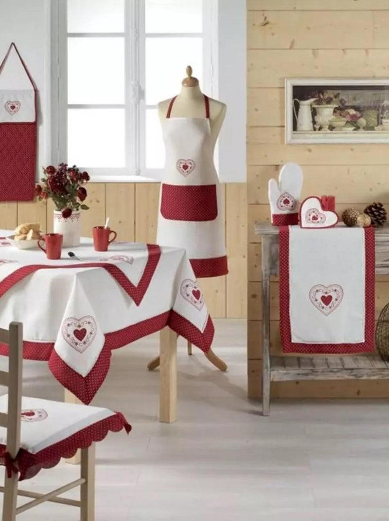 Tablier avec poche Monlisa Rouge - Kiabi
