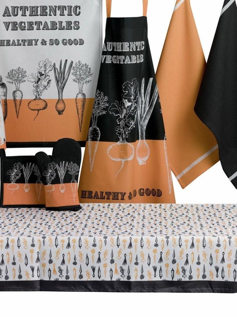 Tablier avec sangle ajustable 80x85 cm Healthy coton Noir - Kiabi