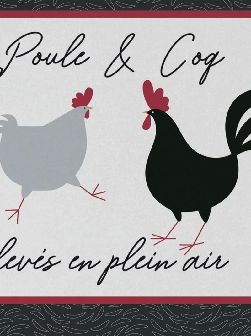 Tablier avec sangle ajustable 80x85 cm P&H coton Rouge - Kiabi