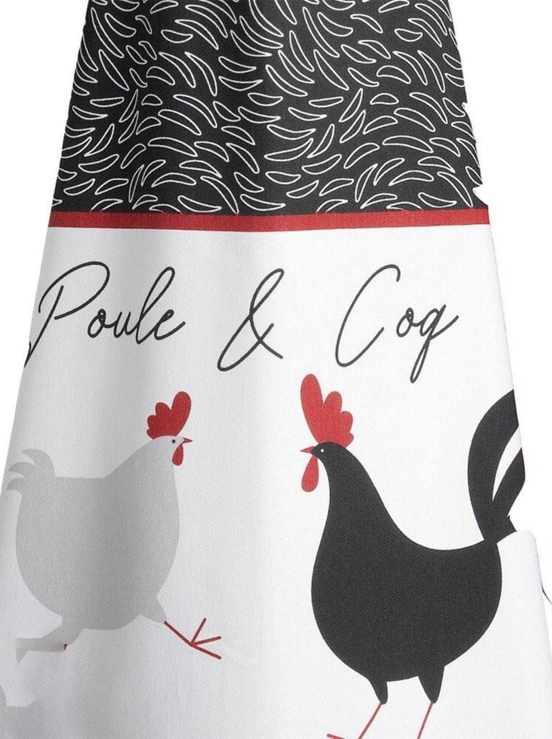 Tablier avec sangle ajustable 80x85 cm P&H coton Rouge - Kiabi