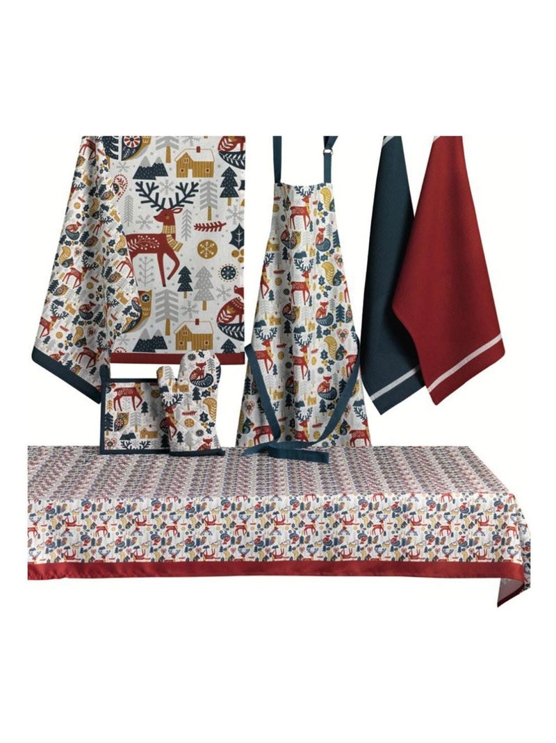 Tablier avec sangle ajustable 80x85 cm Warmy coton Bleu - Kiabi