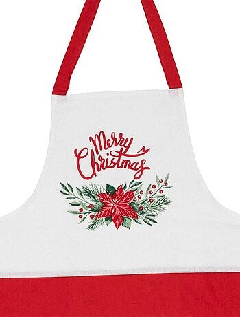Tablier baies de Noël 60x80 cm coton