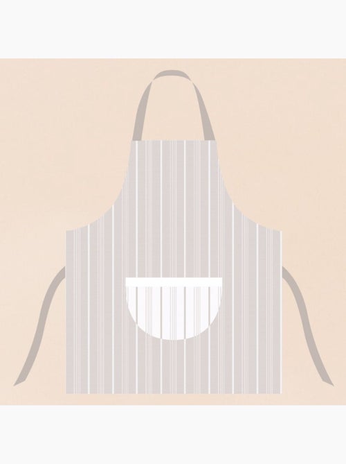Tablier cuisine rayé écru - Kiabi