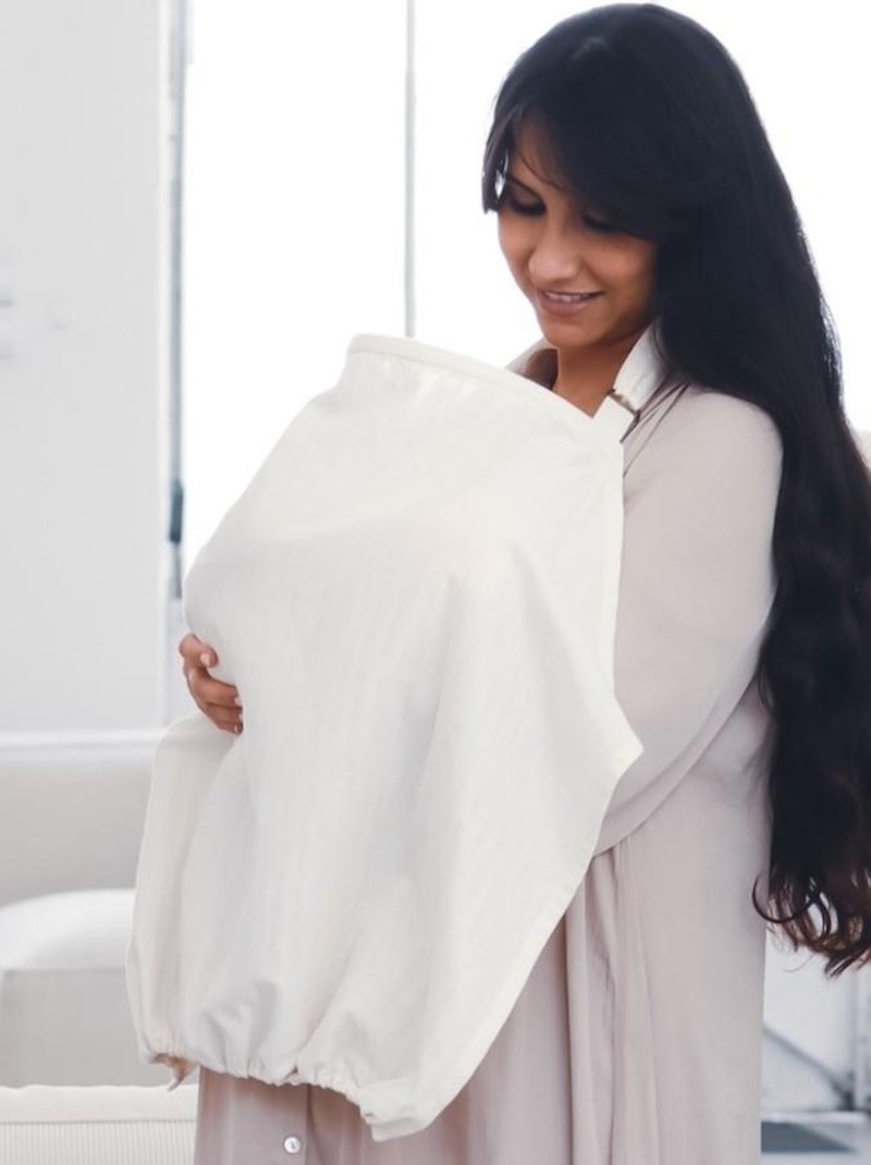 Tablier d'Allaitement Écru en Coton Bio Blanc - Kiabi