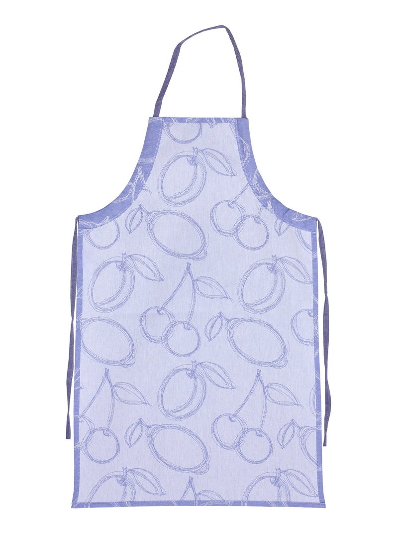 Tablier de cuisine 60x90 toile coton LINE Bleu - Kiabi