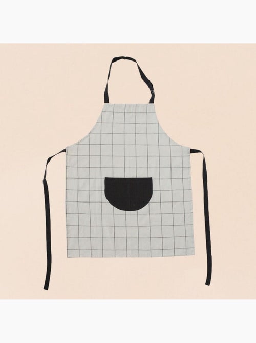 Tablier de cuisine à carreaux noir et blanc - Kiabi
