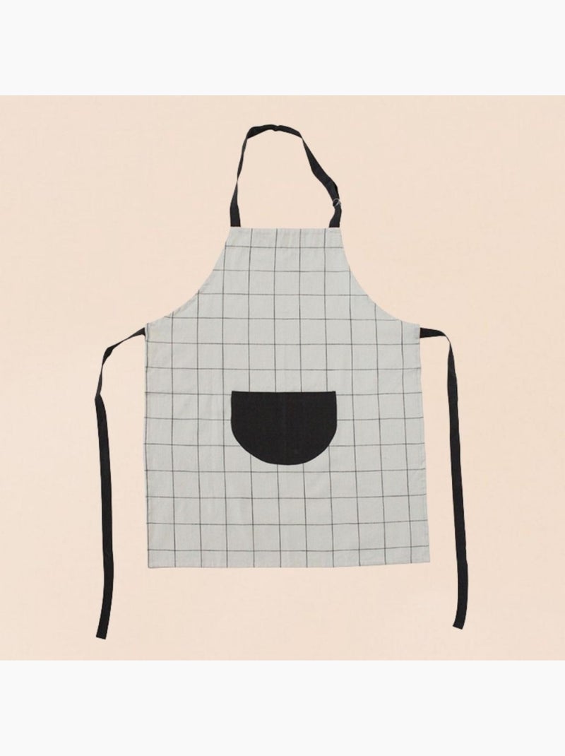 Tablier de cuisine à carreaux noir et blanc Beige - Kiabi
