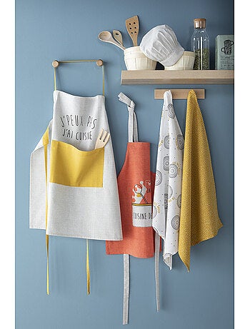 Tablier de cuisine adulte 100% coton 'J'peux pas j'ai cuisine' – Future Home