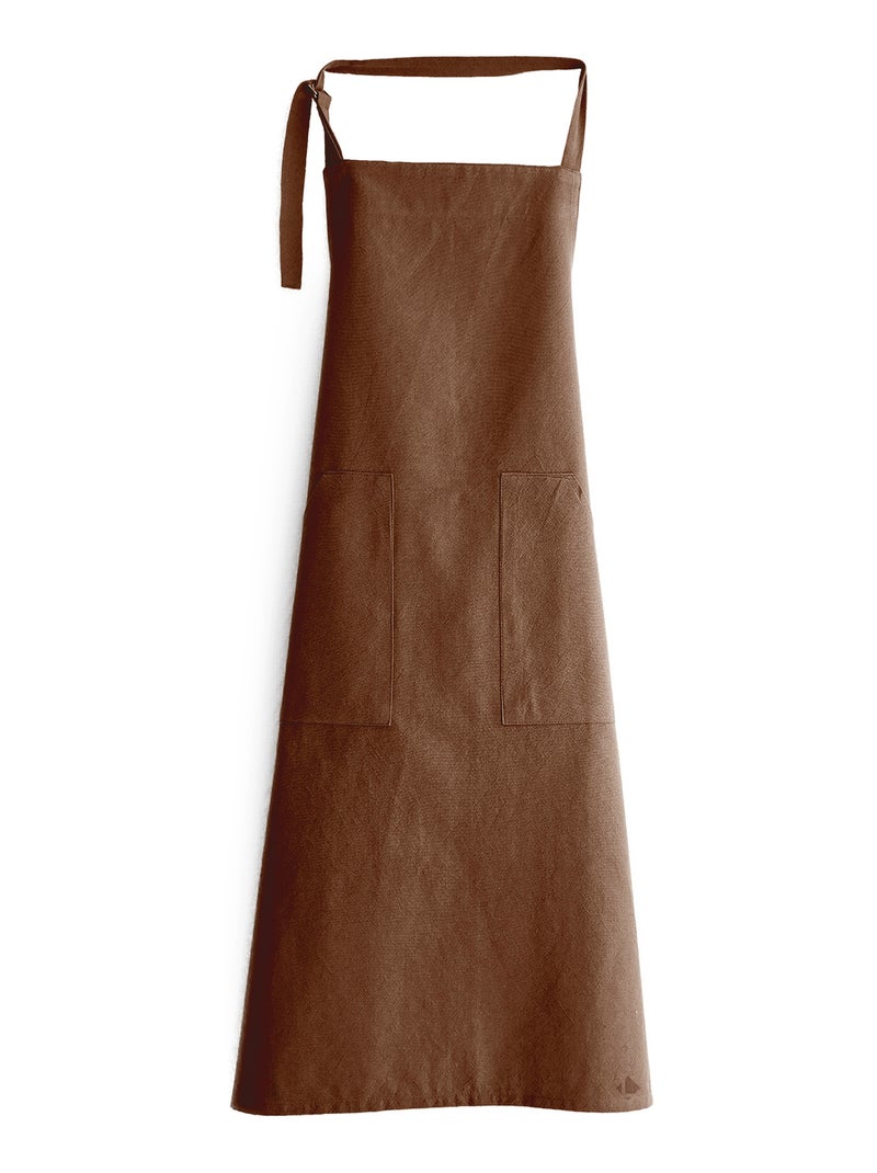 Tablier de cuisine coton HONO Liens à nouer Cognac - Kiabi