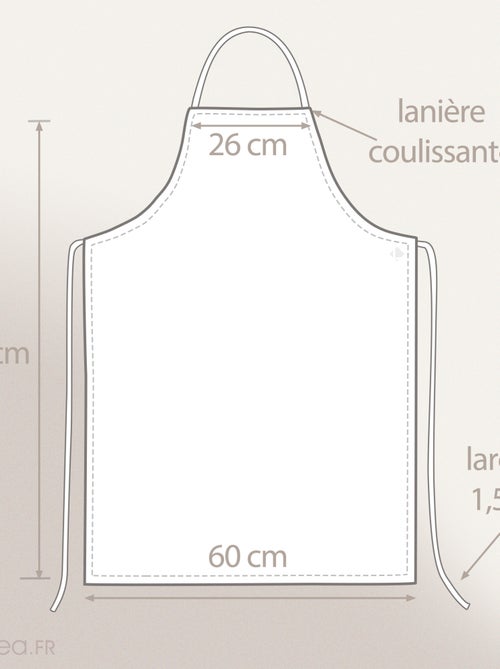 Tablier de cuisine coton NEW SQUARES - Kiabi Tablier de cuisine coton NEW SQUARES - Kiabi