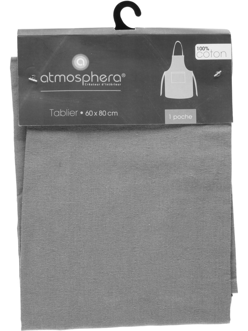 Tablier de cuisine en coton ANJALI Gris clair - Kiabi