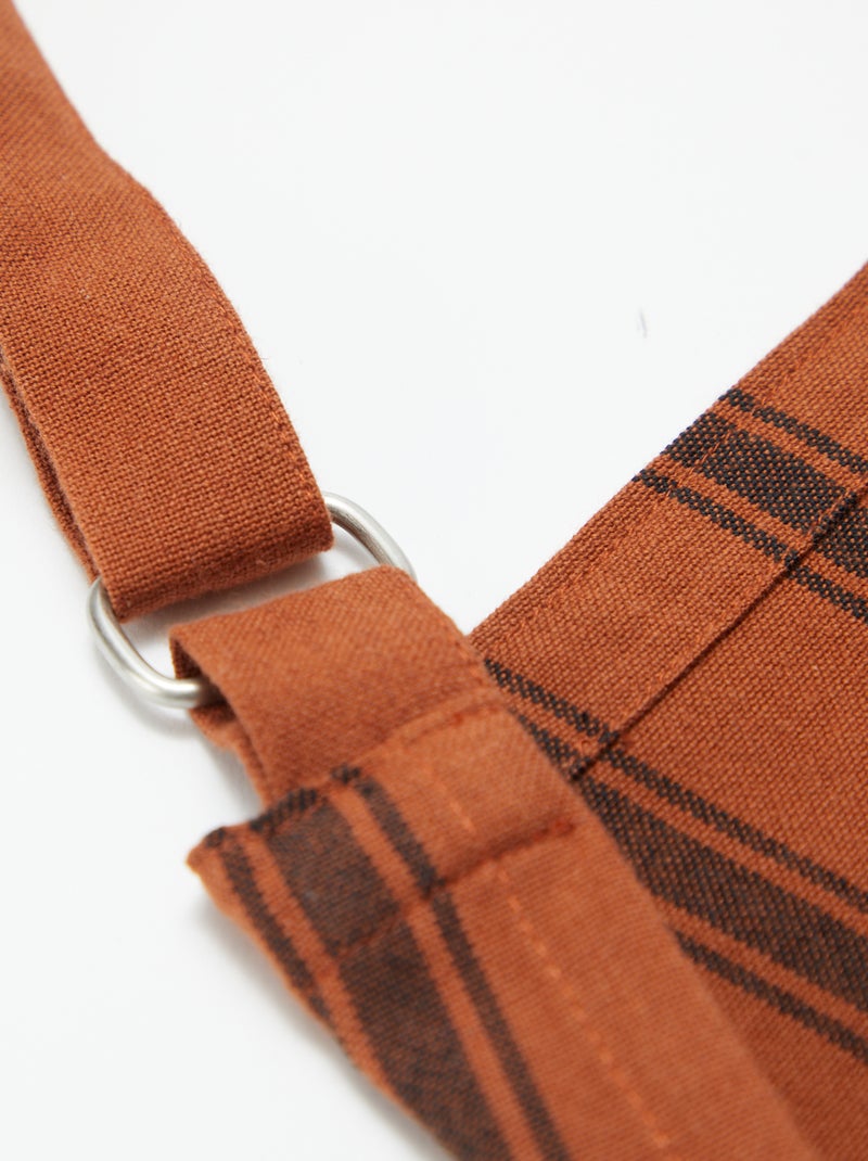 Tablier de cuisine en coton MARRON - Kiabi