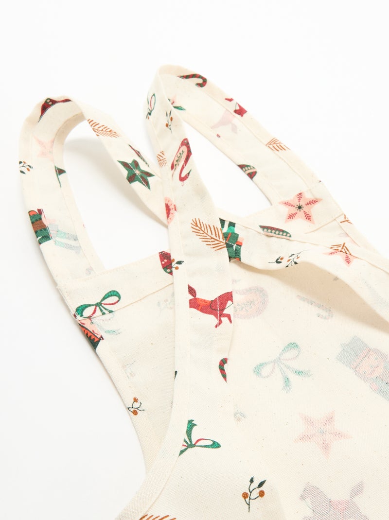 Tablier de cuisine enfant de Noël - KIABI Home Ecru - Kiabi