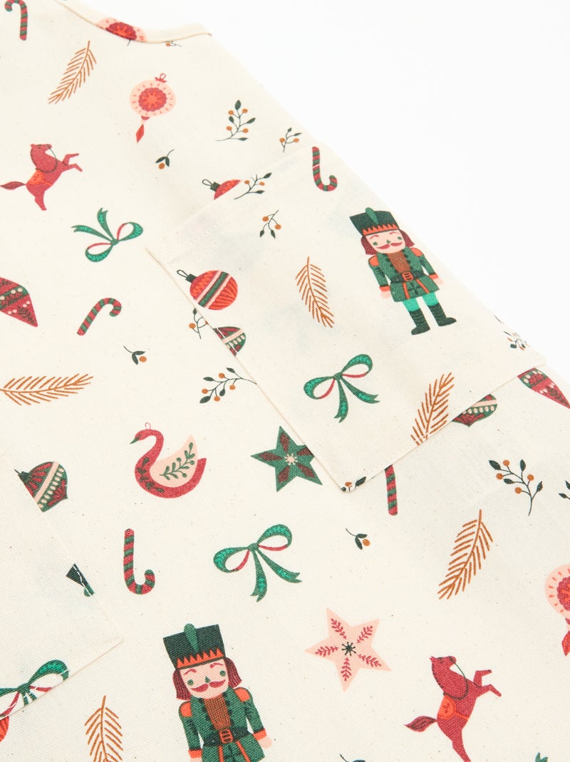 Tablier de cuisine enfant de Noël - KIABI Home Ecru - Kiabi