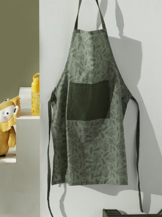 Tablier de cuisine imprimé 'feuillage'