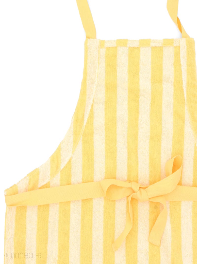 Tablier de cuisine matière éponge coton PAT II Jaune - Kiabi
