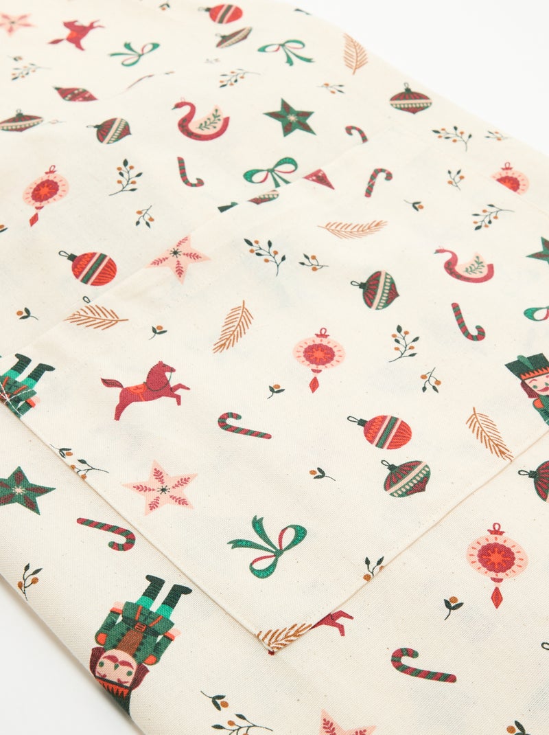 Tablier de cuisine 'Noël' - KIABI Home Ecru - Kiabi