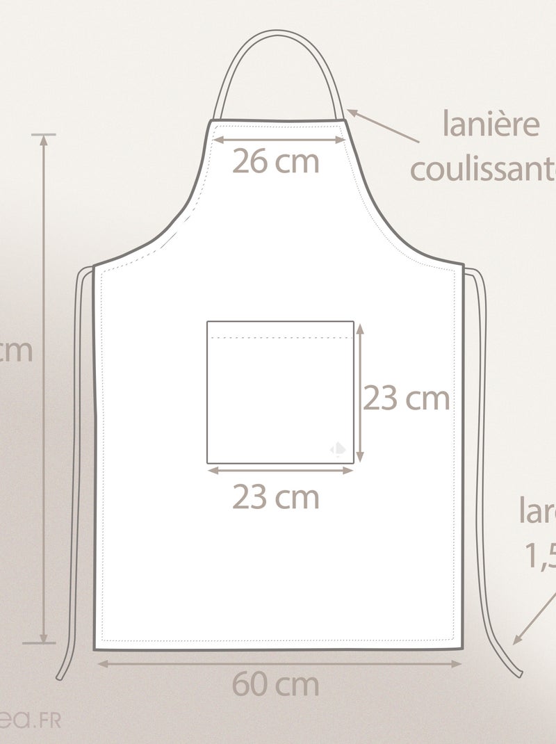 Tablier de cuisine toile PURE KITCHEN APRON Bleu outremer - Kiabi