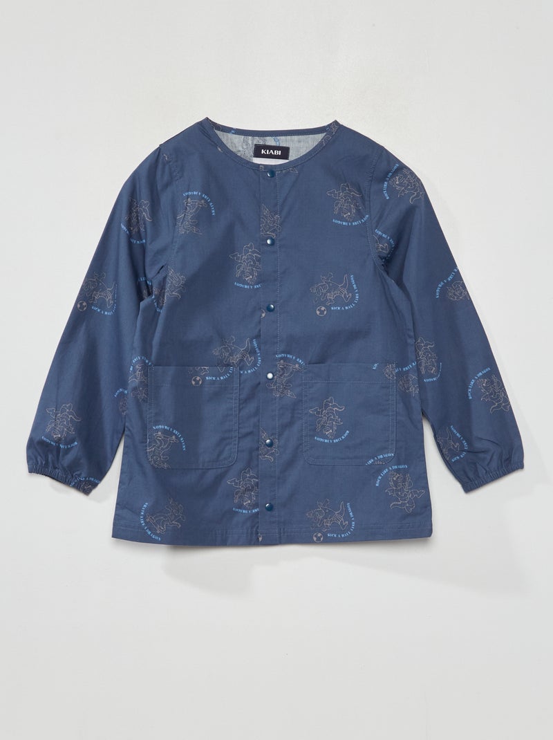 Tablier d'école en popeline Bleu - Kiabi