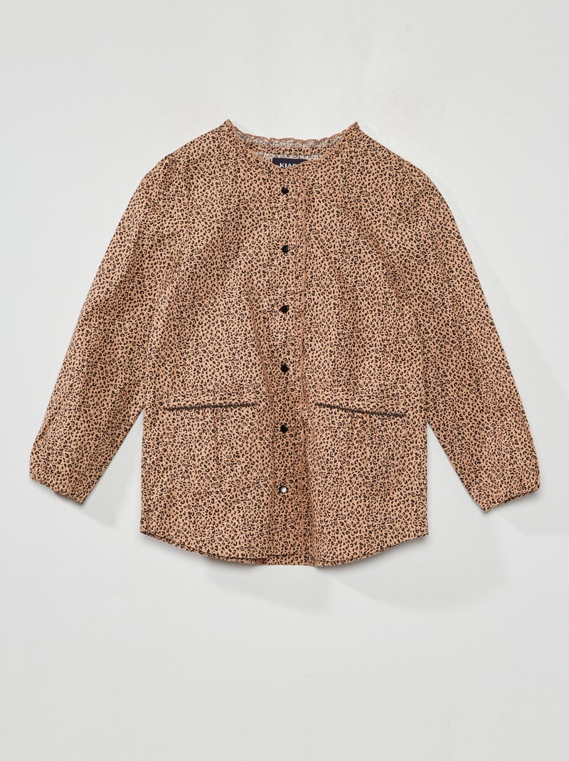 Tablier d'école en tissu Beige - Kiabi