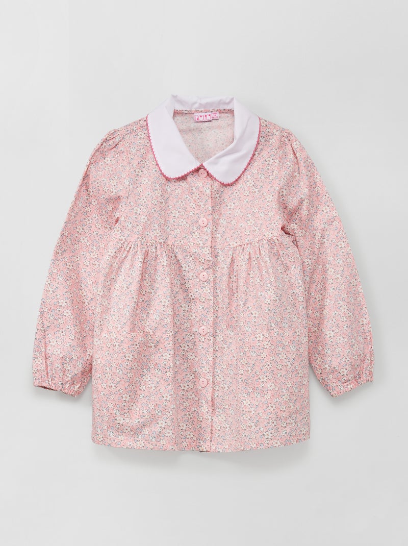 Tablier d’écolier fleuri Rose - Kiabi