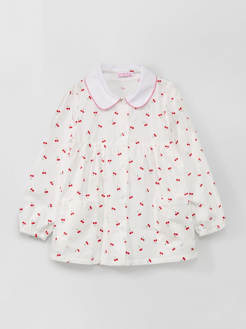 Tablier d’écolier imprimé cerise Blanc - Kiabi