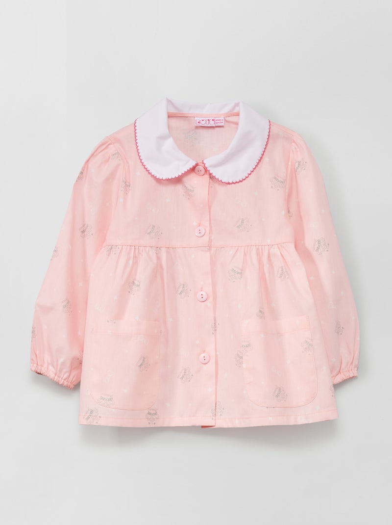 Tablier d’écolier motif princesse rose - Kiabi