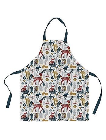 Tablier en coton Animaux d hiver