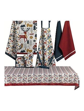 Tablier en coton Animaux d hiver