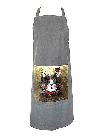 Tablier en coton chat par Alex Clark