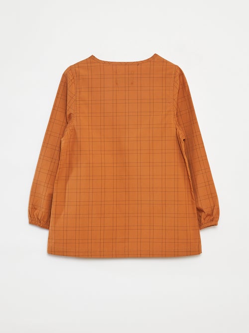 Tablier en popeline à manches longues - Kiabi