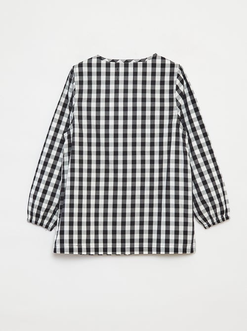 Tablier en popeline à manches longues - Kiabi