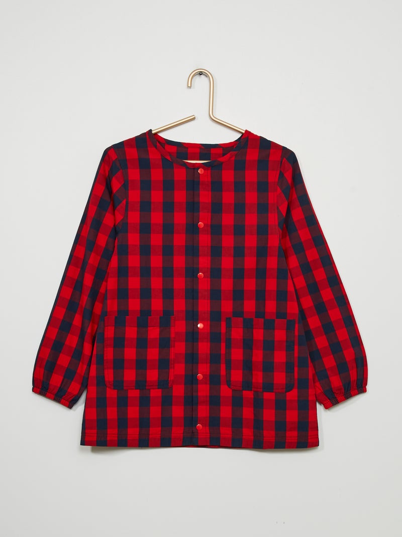 Tablier en popeline Rouge - Kiabi