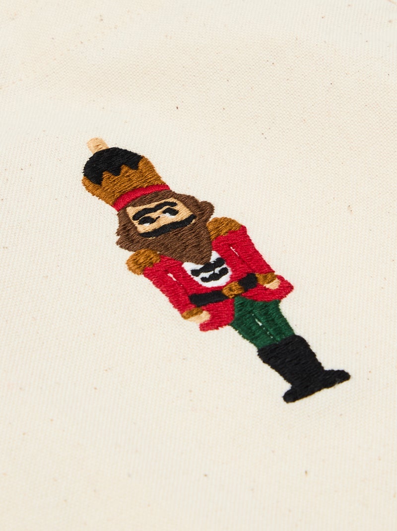 Tablier enfant imprimé Noël en coton 55x49 cm Beige - Kiabi