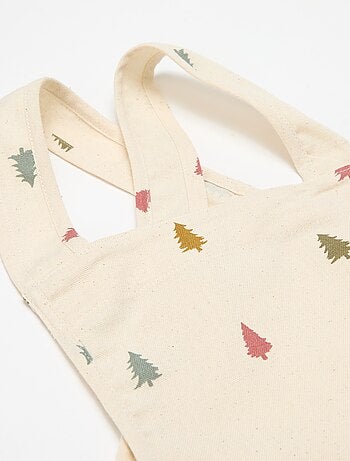 Tablier enfant imprimé Noël en coton 55x49 cm