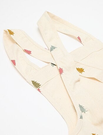 Tablier enfant imprimé Noël en coton 55x49 cm