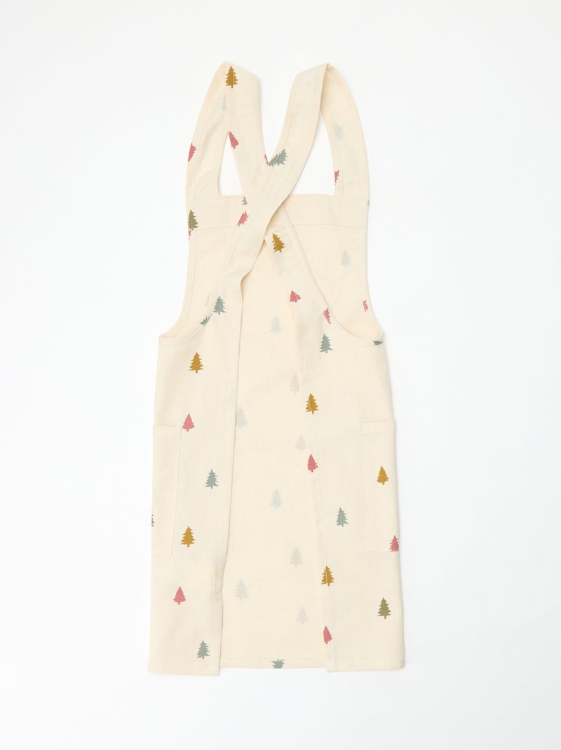 Tablier enfant imprimé Noël en coton 55x49 cm Beige - Kiabi