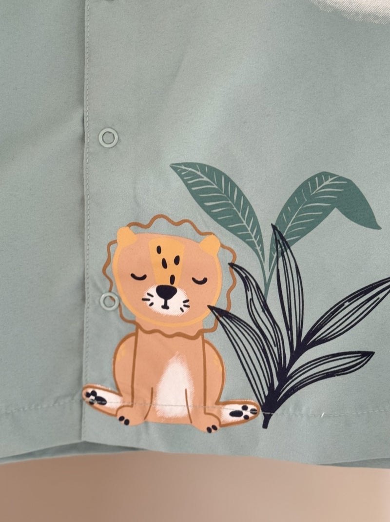 Tablier enfant long Charly Bleu - Kiabi