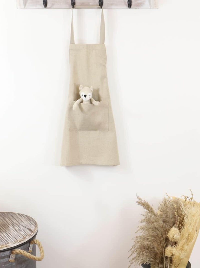 Tablier enfant r?glable Lin LINELLE Beige - Kiabi
