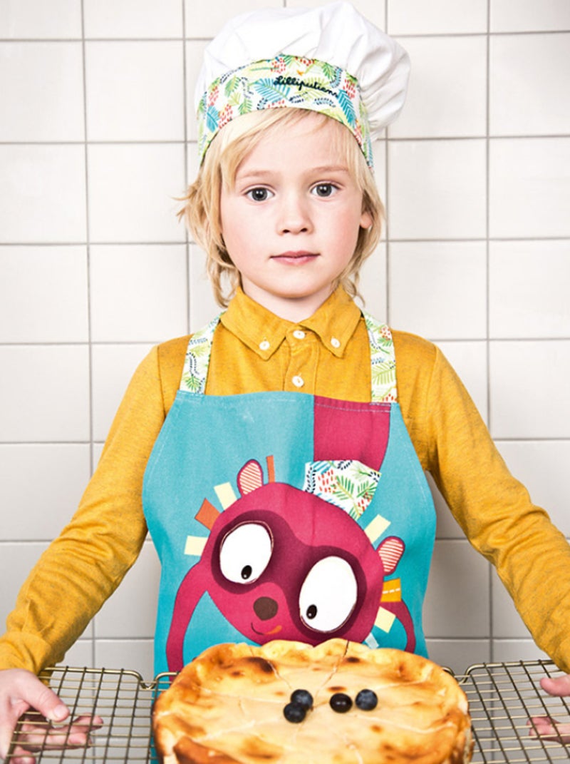 Tablier et toque Georges Little Chef Bleu - Kiabi