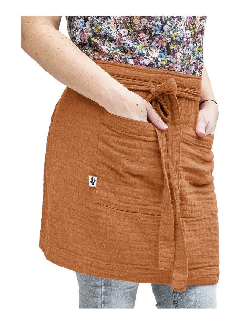 Tablier Gaze de coton Collection Gaia Abricot - Kiabi