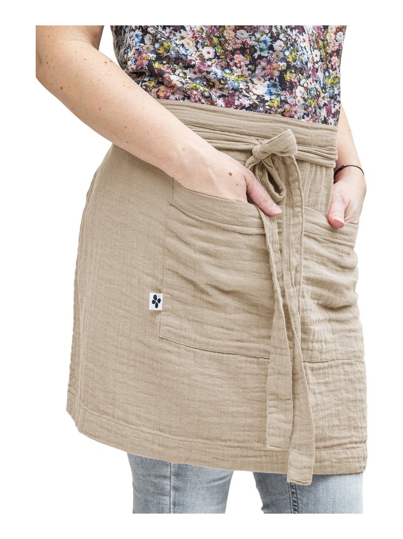 Tablier Gaze de coton Collection Gaia Beige foncé - Kiabi